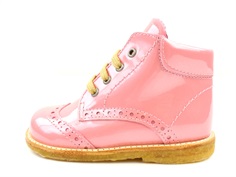 Angulus toddler shoe rose pink lacquer with laces